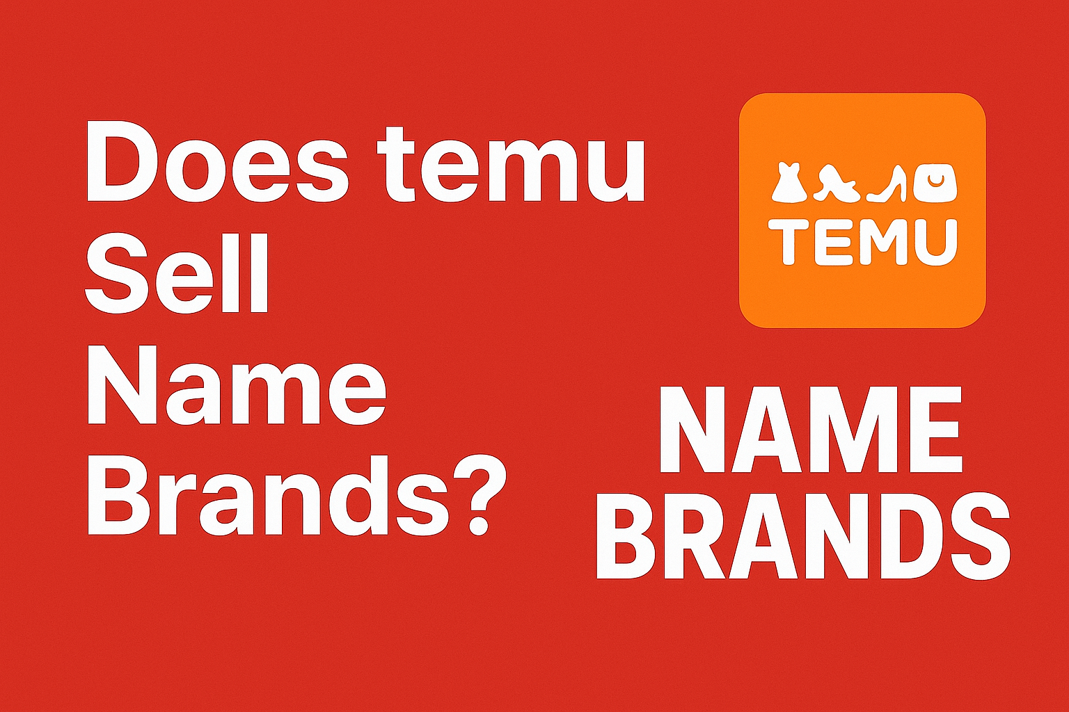 Does Temu Sell Name Brands?